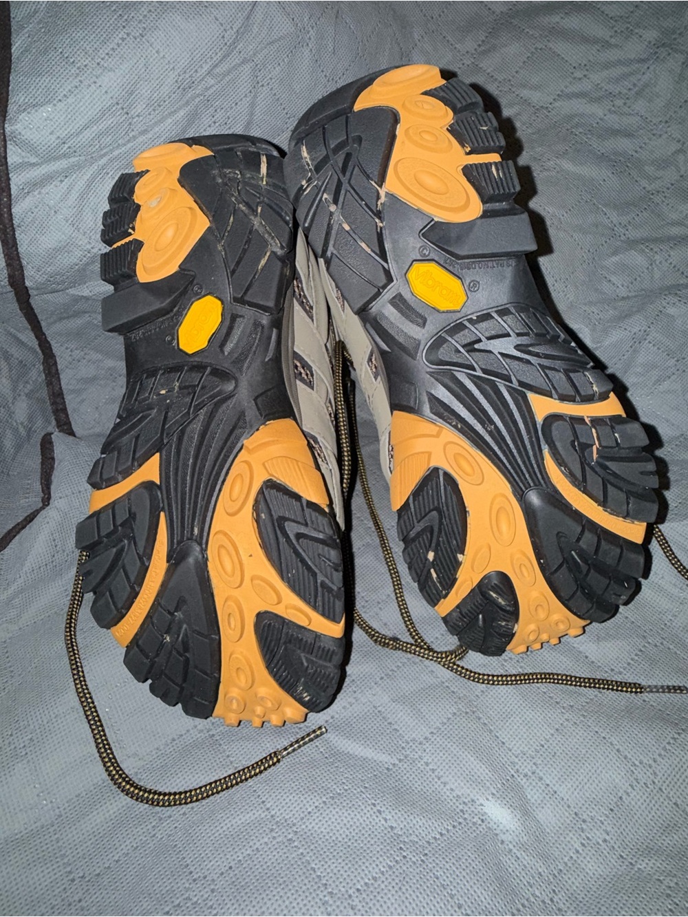 Merrell Men's Hiking Boots - Walnut (Beige, Black and Orange) Size 7.5 - Picture 6 of 10